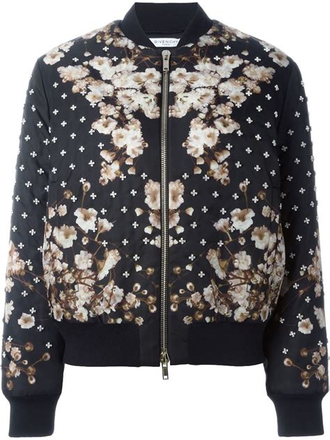 givenchy floral patent bomber jacket|Givenchy Bomber And Track Jackets for Women .